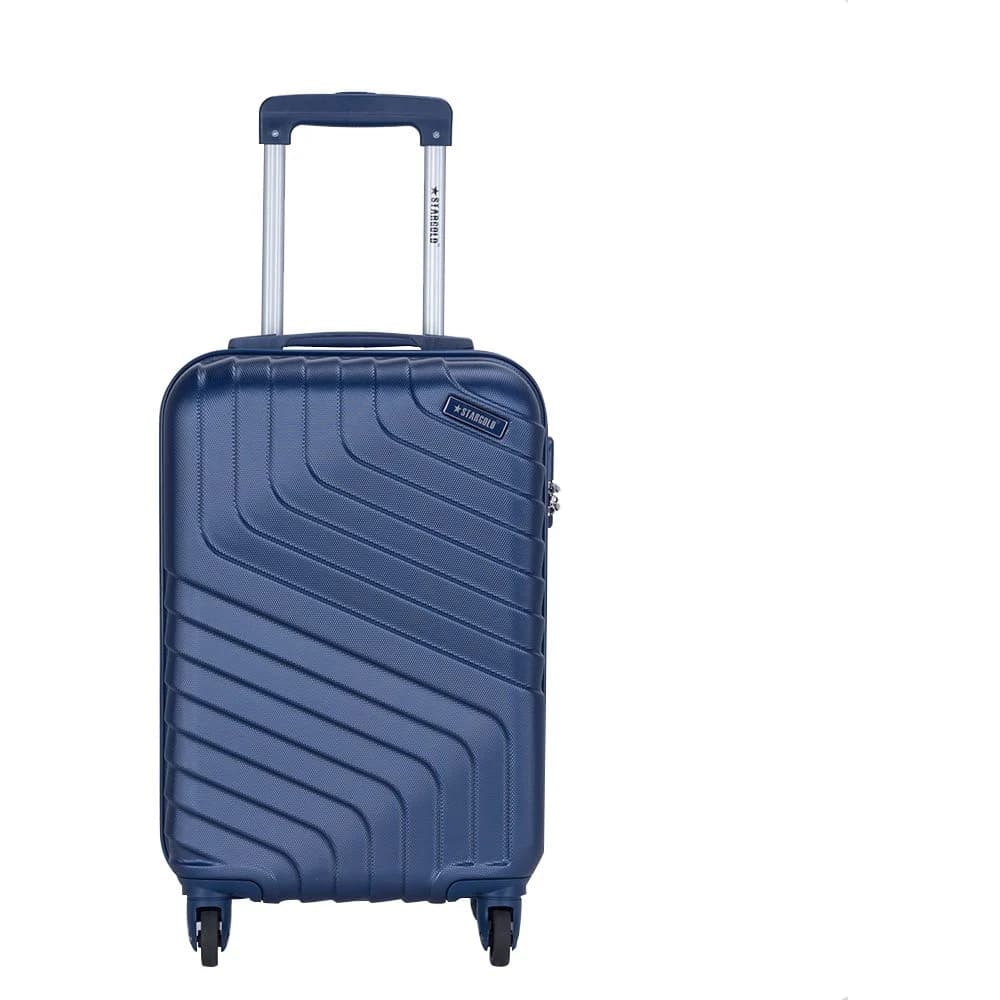 STARGOLD SG-T80 Single Hardside Spinner ABS Trolley Luggage With Number Lock, Indigo Blue – 20 Inches