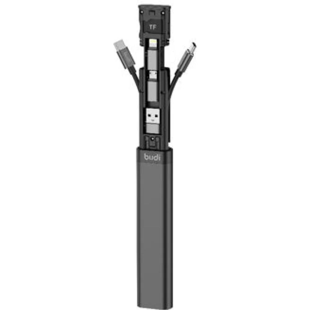 Budi 9 In 1 Multi Functional Cable Stick 17cm Black