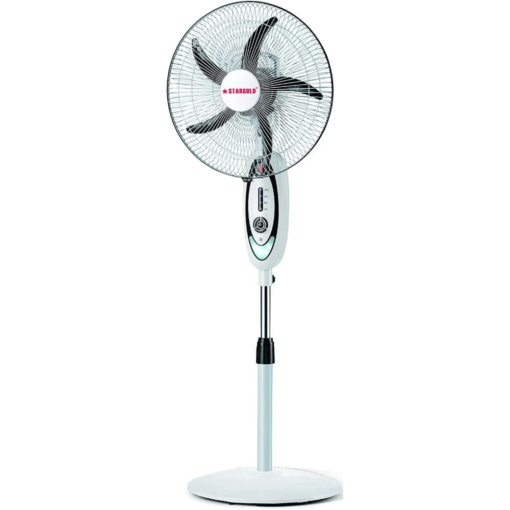 Stargold Rechargeable Pedestal Fan 16inch White SG-4038