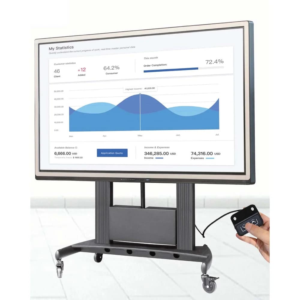 Skill Tech Heavy Motorised TV Cart for Large Screen