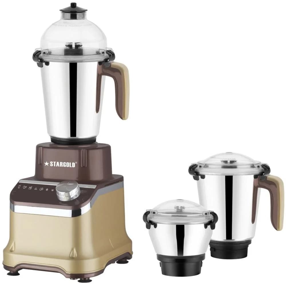 Stargold 3in1 Mixer Grinder Stainless Steel Jar 850W Gold – SG-1385