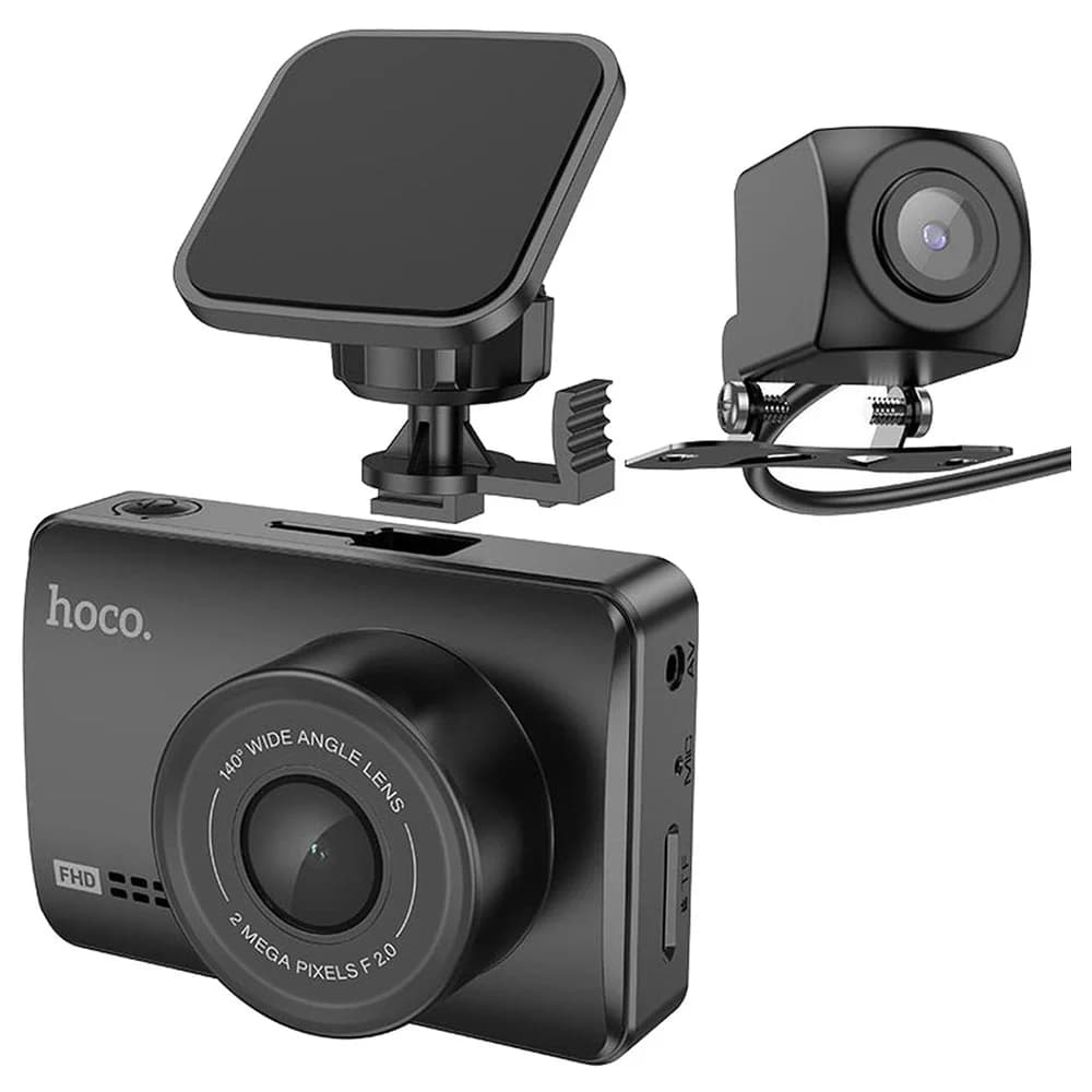 Hoco Dash Cam Dual Channel Driving Black