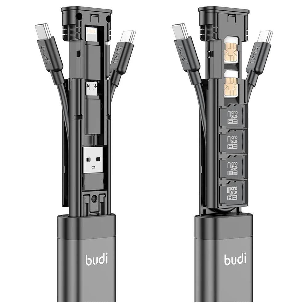 Budi Travel Kit Multifunctional Cable Black