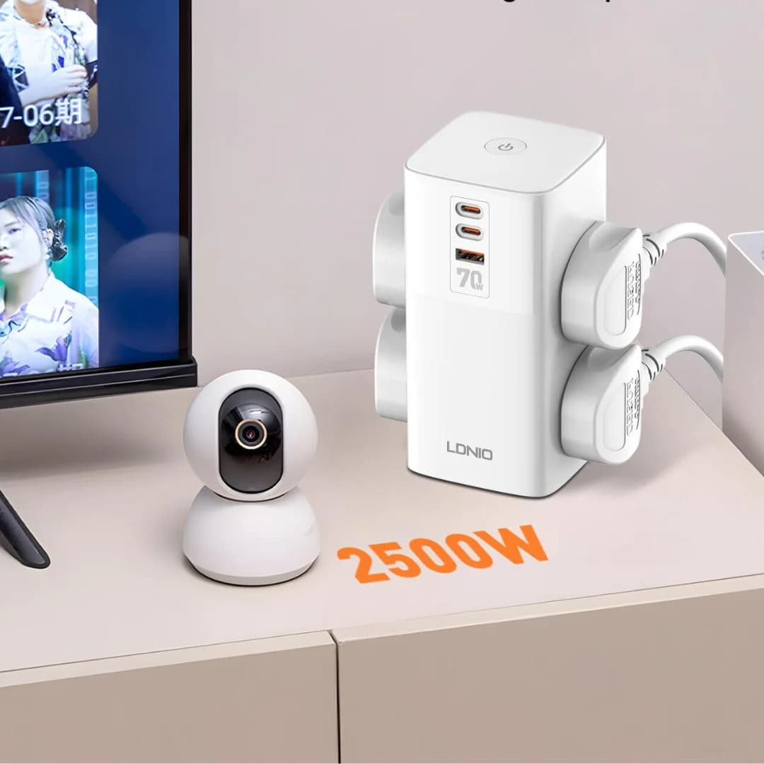 LDNIO SC4383 70W Tower Extension Power Socket 2500W