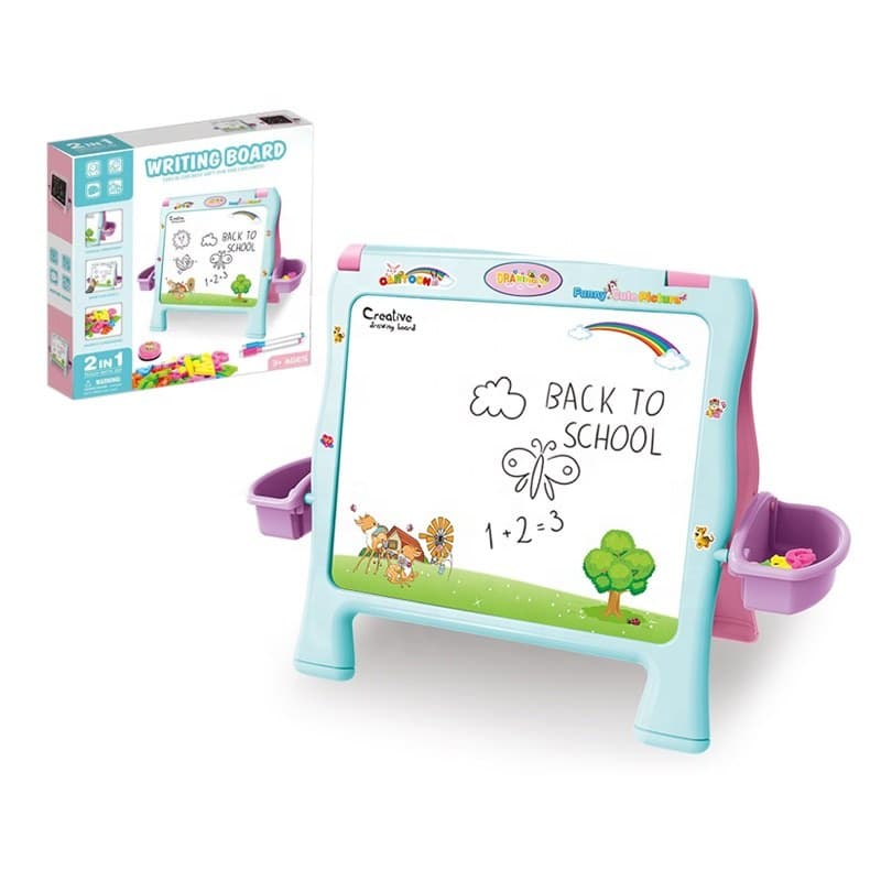 Children's 2 in 1 Magnetic Writing Board Set