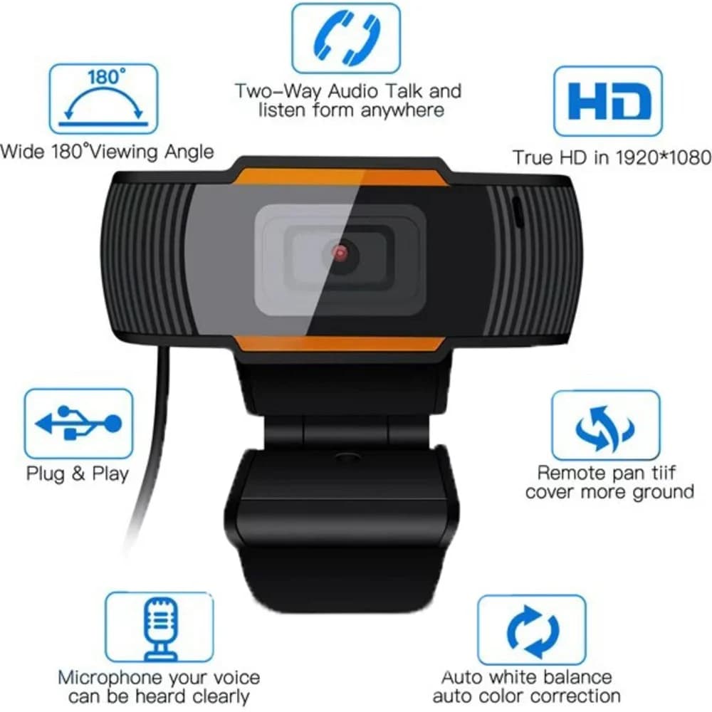 Haysenser Miicam HD 720p USB Webcam Black
