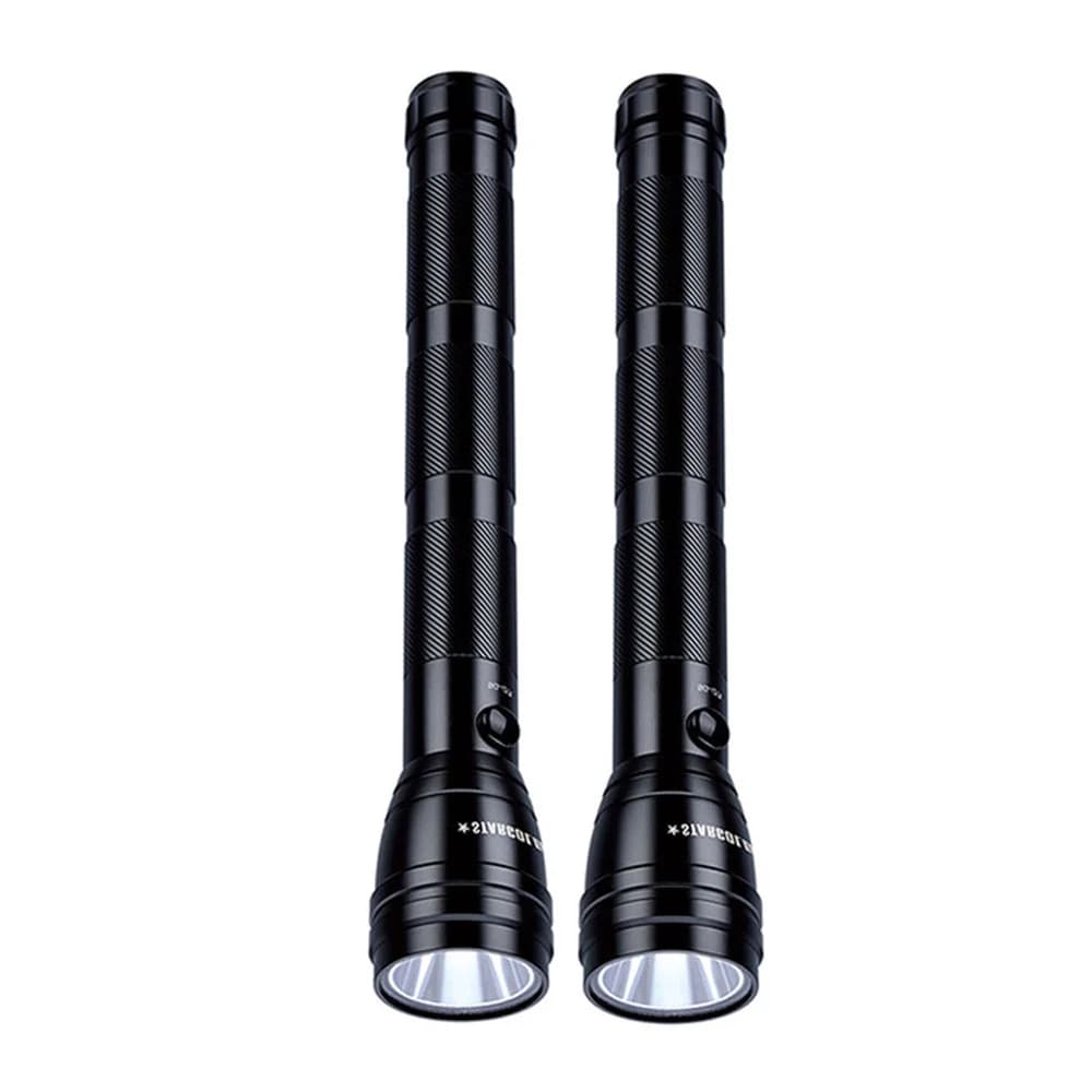 STARGOLD 2in1 Waterproof Rechargeable LED Flashlight Aircraft Aluminum Body 4000mah Li-Ion Battery Black