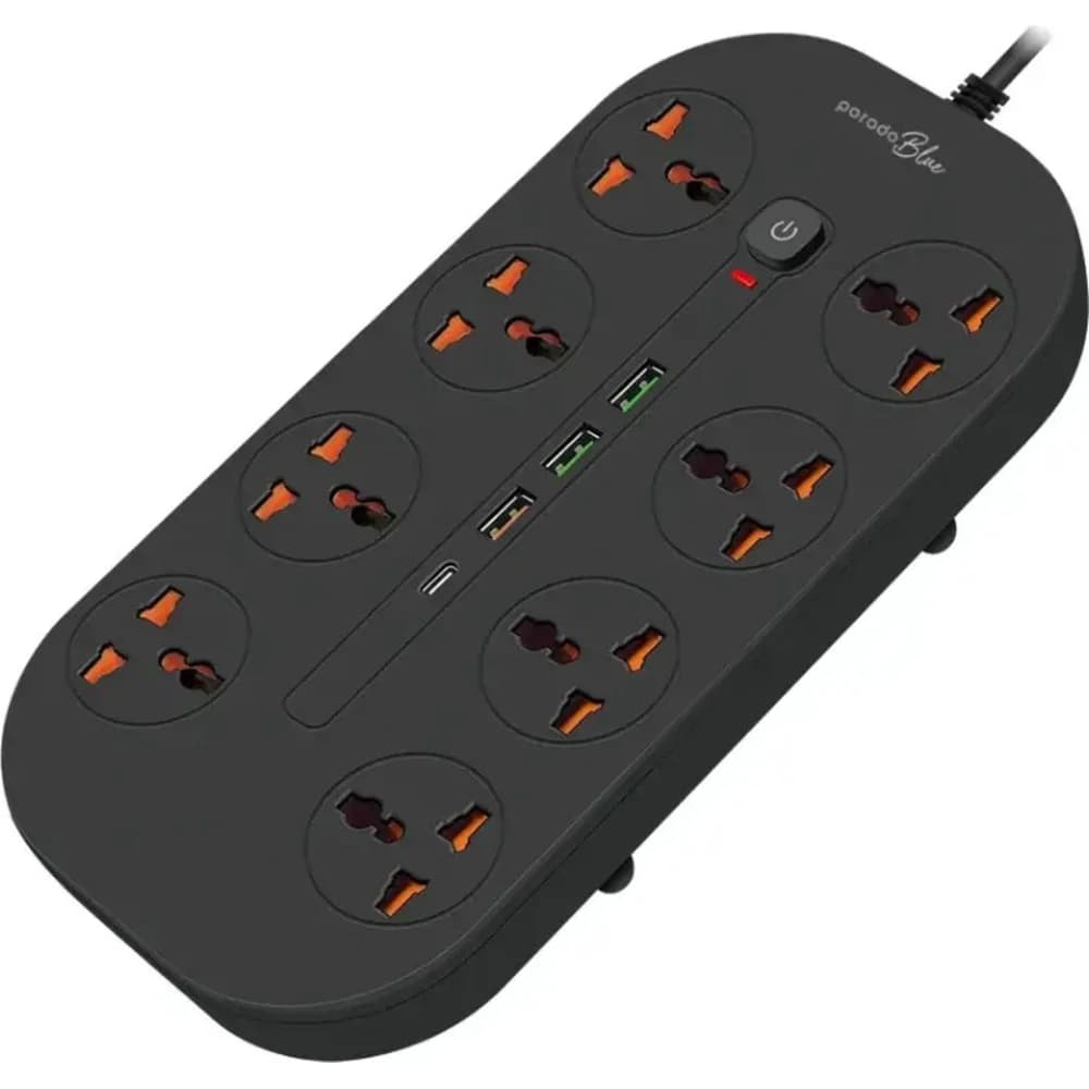 Porodo Blue Power Strip 3000W – 8 AC