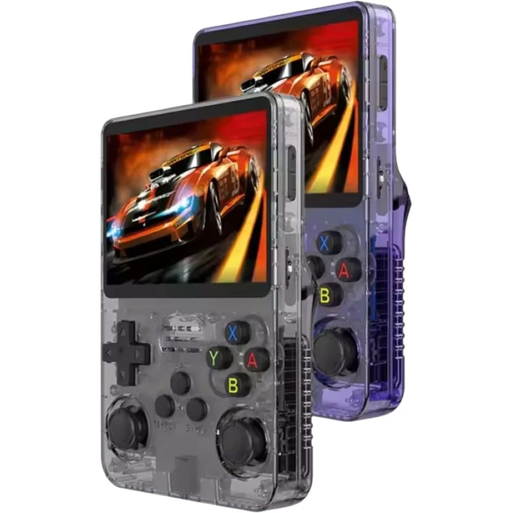 New Retro Game Console 128GB Clear/Black – R36S
